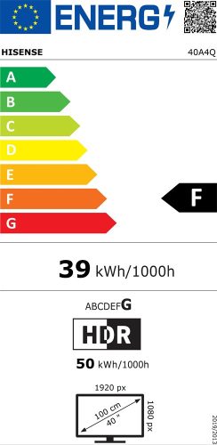 Hisense 40A4Q TV 40" 102 cm 4K Full HD Smart LED TV