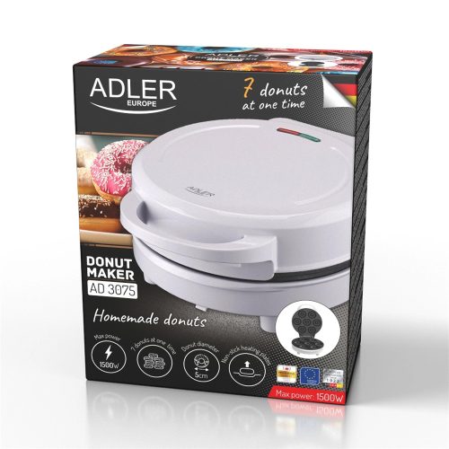Adler AD3075 fánk sütő, 7 db fánk egyidőben, 1500 W 