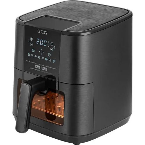 ECG AF-5500 Forrólevegős sütő, 5,5 liter, digitális kijelzővel, betekintő ablakkal