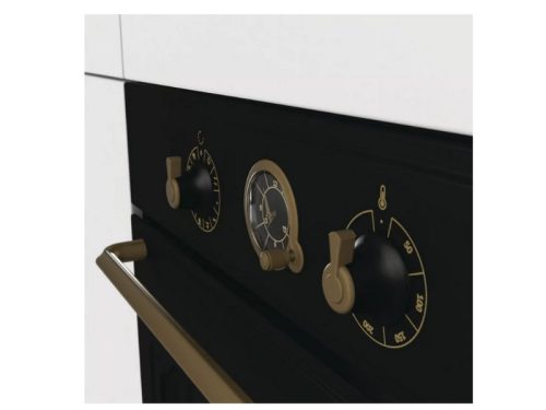 Gorenje BOS67372CLB beépíthető sütő, 12 funkció, Airfry, 77L, D energiaosztály, vintage fekete megjelenés