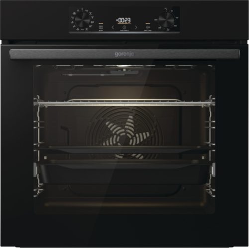 Gorenje BOS6737E06B beépíthető sütő, fekete, gőzfunkció, 77 liter, sütősín, 2 tepsi
