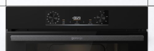 Gorenje BOS6737E06B beépíthető sütő, fekete, gőzfunkció, 77 liter, sütősín, 2 tepsi