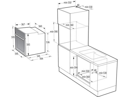 Gorenje BOS6737E06WG beépíthető sütő, fehér, gőzfunkció, 77 liter, sütősín, 2 tepsi