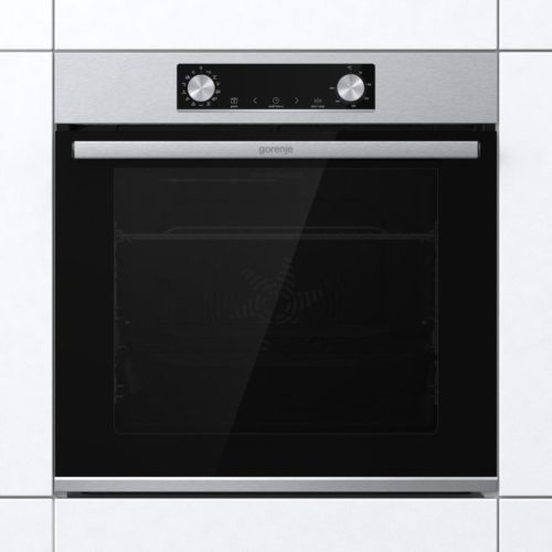 Gorenje BOS6737E13X beépíthető sütő, ezüst, gőzfunkció, 77 liter, sütősín, 2 tepsi