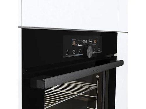 Gorenje BPS6747A06BG beépíthető sütő, fekete, gőzfunkció, húsmaghőmérő, 77 liter, dupla sütősín, 2 tepsi