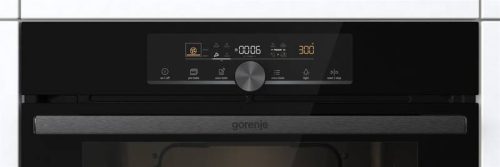 Gorenje BPS6747A06BG beépíthető sütő, fekete, gőzfunkció, húsmaghőmérő, 77 liter, dupla sütősín, 2 tepsi