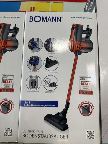 Bomann BS-1948-CB-N Porszívó, Álló - Tartályos - akkumulátor nélkül, hálózatról működtethető! 600 W