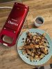 BEPER BT.600Y Churros Sütő 750 W, Tapadásmentes Felület, Hőálló Fogantyú, Piros, 4 churros egyszerre