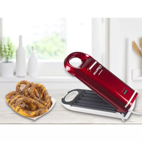 BEPER BT.600Y Churros Sütő 750 W, Tapadásmentes Felület, Hőálló Fogantyú, Piros, 4 churros egyszerre