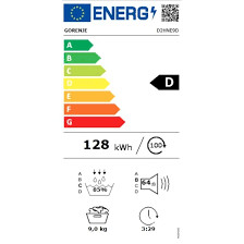 Gorenje D2HNE9D Hőszívattyús Szárítógép, 9 kg, D energiaosztály
