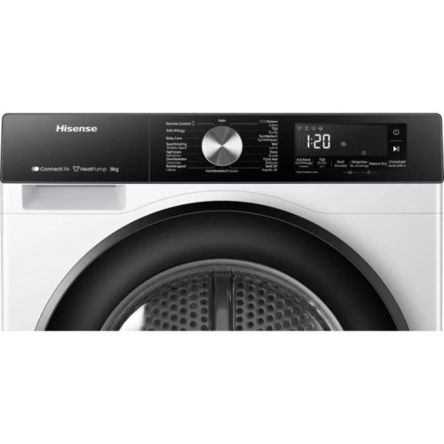 Hisense DH3S802BW2 Hőszívattyús Szárítógép A++, 8 kg, Auto Dry funkció