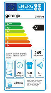 Gorenje DHNA92 Hőszívattyús Szárítógép, 9 kg, DHNA92