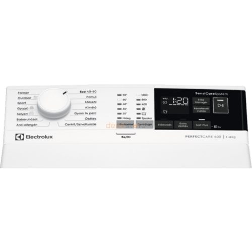 Electrolux EW6TN3262 PerfectCare 600 Felültöltős mosógép, 6 kg, nagy kijelzővel