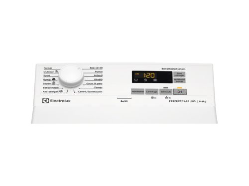 Electrolux EW6TN5261FH PerfectCare 600 Felültöltős mosógép, 6 kg, közepes kijelzővel, 1200-as centifuga, programrövidítővel