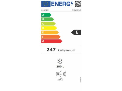 Gorenje FN619EEW5 Fagyasztószekrény, NoFrost, 7 fiók, 280 liter