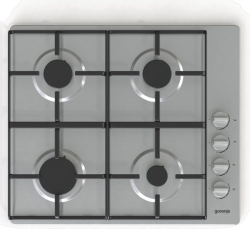 Gorenje G640XHS beépíthető gázfőzőlap, ezüst, 60 cm