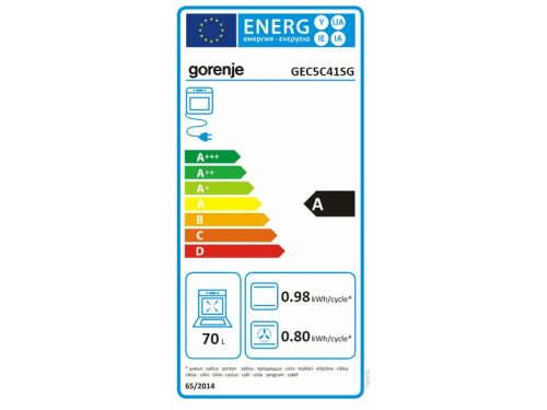 Gorenje GEC5C41SG Kerámialapos Tűzhely, sütősínnel, ezüst