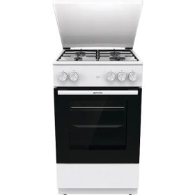   Gorenje GG5A14WJ gáztűzhely, fehér, 50 cm, kétkezes szikragyújtás, nagy sütőtér, SilverMatte zománc, fém tető
