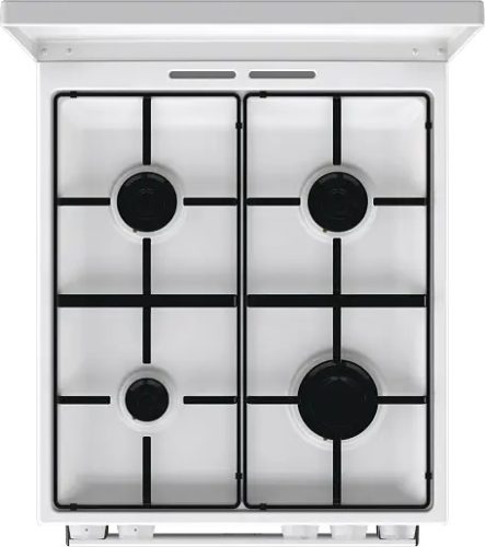 Gorenje GG5A14WJ gáztűzhely, fehér, 50 cm, kétkezes szikragyújtás, nagy sütőtér, SilverMatte zománc, fém tető