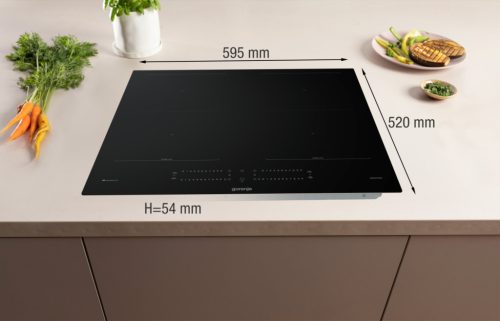 Gorenje GI6442BSCWF beépíthető elektromos indukciós főzőlap, 2 bővíthető főzőzóna 60 cm