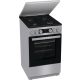 Gorenje Kombinált tűzhely, 70 literes sütő, sütősín, masszív sütőrács, ezüst