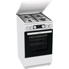  Gorenje GK5C42WH-B Kombinált tűzhely, 70 liter sütő, sütősín, masszív rács, fehér