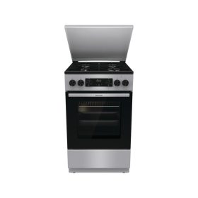   Gorenje GK5C63SH Kombinált tűzhely, 70 liter sütő, sütősín, masszív rács, ezüst