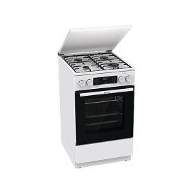   Gorenje GK5C64WH Kombinált tűzhely, 70 liter sütő, sütősín, masszív rács, fehér