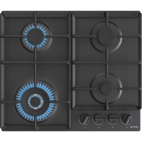   Gorenje GW641BFB beépíthető gázfőzőlap, WOK égővel, öntöttvas rács, fekete, 60 cm