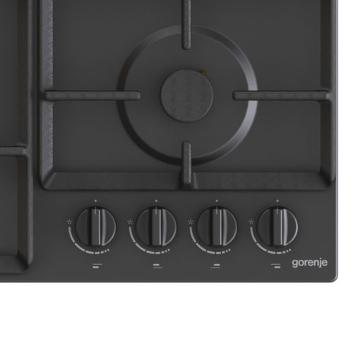 Gorenje GW641BFB beépíthető gázfőzőlap, WOK égővel, öntöttvas rács, fekete, 60 cm