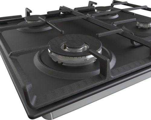 Gorenje GW641BFB beépíthető gázfőzőlap, WOK égővel, öntöttvas rács, fekete, 60 cm