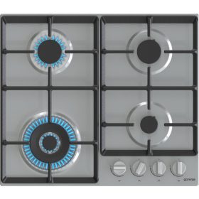   Gorenje GW641EX beépíthető gázfőzőlap, WOK égővel, öntött vas sütőrács, ezüst, 60 cm