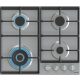 Gorenje beépíthető gázfőzőlap, WOK égővel, öntött vas sütőrács, ezüst, 60 cm