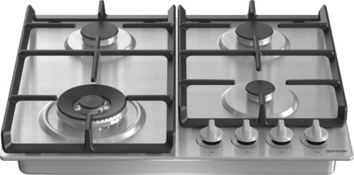 Gorenje GW641EX beépíthető gázfőzőlap, WOK égővel, öntött vas sütőrács, ezüst, 60 cm
