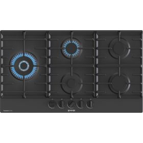   Gorenje GW951MB beépíthető gázfőzőlap, 5 égős, WOK égővel, öntött vas sütőrács, ezüst, 90 cm