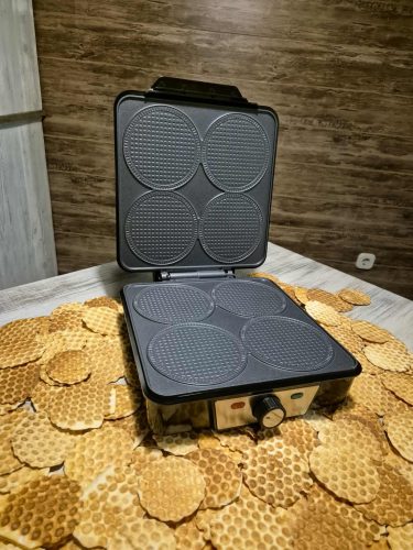 HOME HGOS4 ostyasütő és sajtos tallér sütő, 1200 W, rozsdamentes burkolat, jelzőfények, 160–235 °C