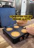 HOME HGOS4 ostyasütő és sajtos tallér sütő, 1200 W, rozsdamentes burkolat, jelzőfények, 160–235 °C