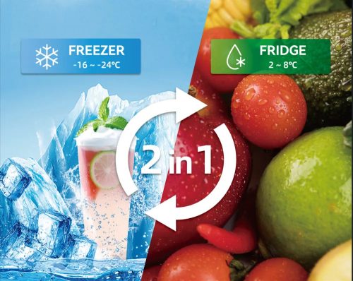 Hausmeister HM4175E Fagyasztóláda, 199 liter, 2in1 funkció (hűtőként is használható), E e.osztály