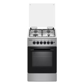 Hausmeister HM5020 Kombinált tűzhely üvegtetővel, ezüst