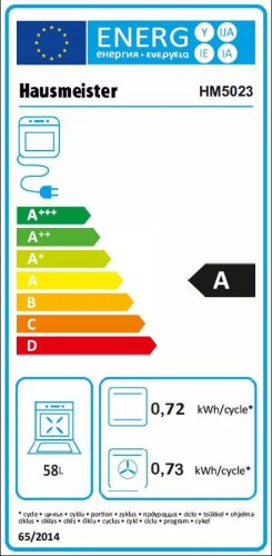 Hausmeister HM5023 Kerámialapos tűzhely, fehér