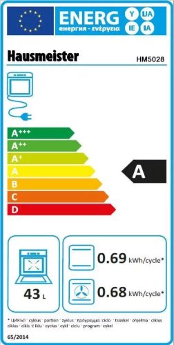 Hausmeister HM5028 Kerámialapos tűzhely, fehér
