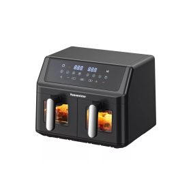   Hausmeister HM6936 Forrólevegős sütő, két kosaras, 9 liter, digitális kijelzővel