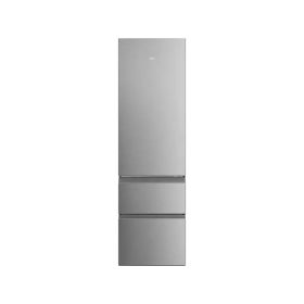   Haier HTR3620ENMG No Frost kombinált hűtőszekrény, inox, 2 fiókos fagyasztórekesszel