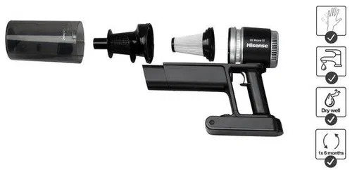 Hisense HVC6264BK Porszívó Akkumulátoros, vezeték nélküli, rugalmas gégecsővel, 45 perces üzemidővel