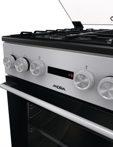 Mora K4255C1S Kombinált tűzhely, 70 literes sütő, masszív sütőrács, ezüst