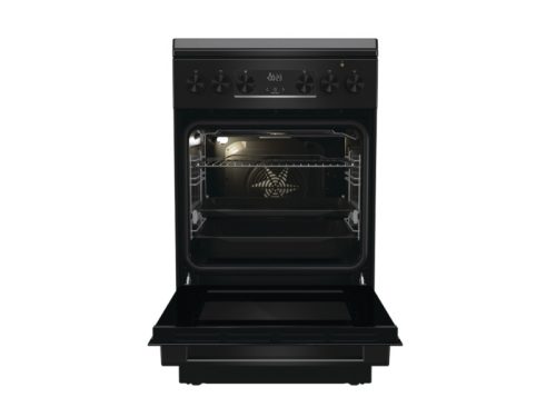 Gorenje MEKS5141BM Kombinált tűzhely, 70 liter sütő, sütősín, öntöttvas rács, fekete