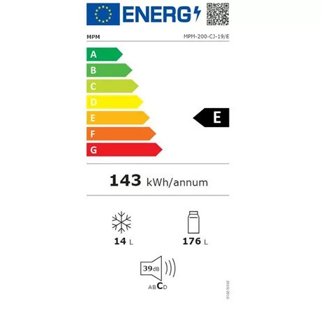 MPM EGYAJTÓS HŰTŐSZEKRÉNY 190 L Antracit MPM-200-CJ-19/E 