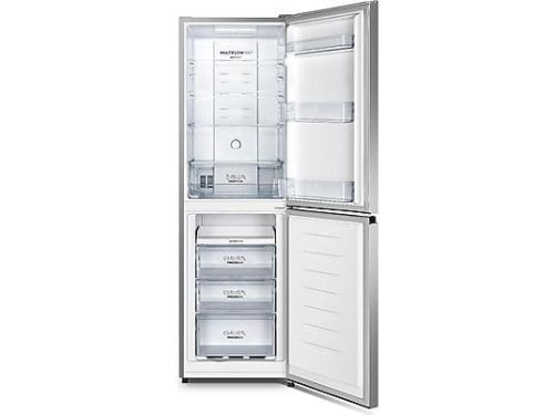 Gorenje NRK418ECS4 NoFrost Alulfagyasztós hűtőszekrény, 180 cm magas, 55 cm széles, ezüst