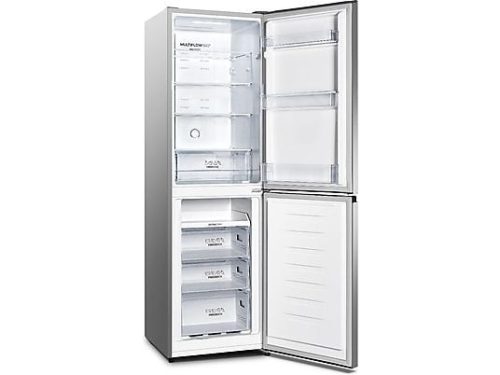 Gorenje NRK418ECS4 NoFrost Alulfagyasztós hűtőszekrény, 180 cm magas, 55 cm széles, ezüst