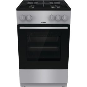   Mora P2252A1S Gáztűzhely, szikragyújtó, masszív sütőrács, 70 literes sütő, ezüst